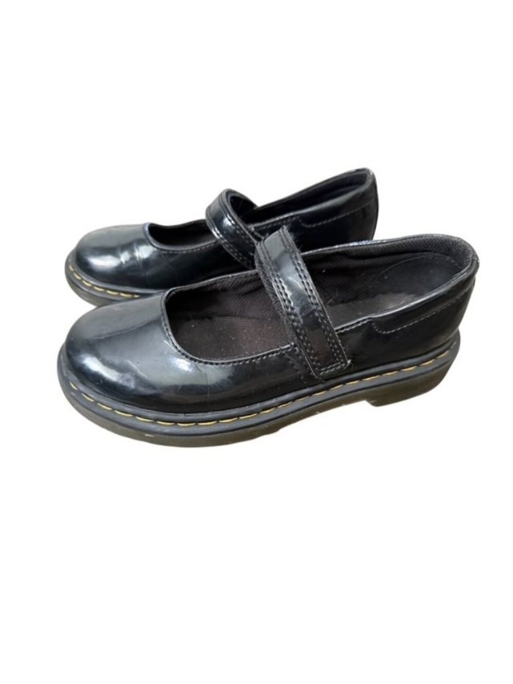 Dr Martens Maccy Mary Jane Shoes Girls Size 1 Black Patent Leather Docs Doc